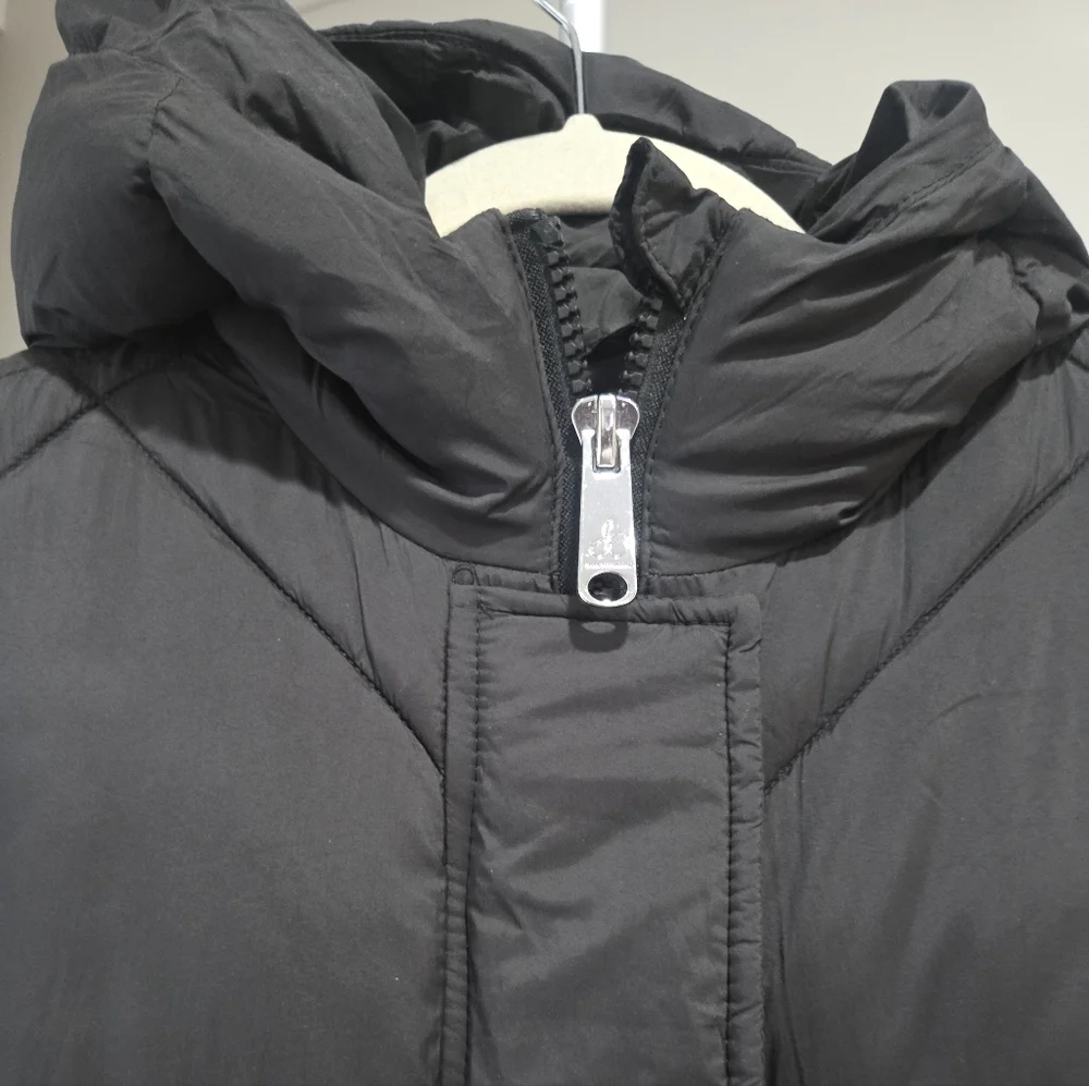 NWT Sam Edelman Women's Black Hooded Quilted Long Puffer Vest Sz.XXS